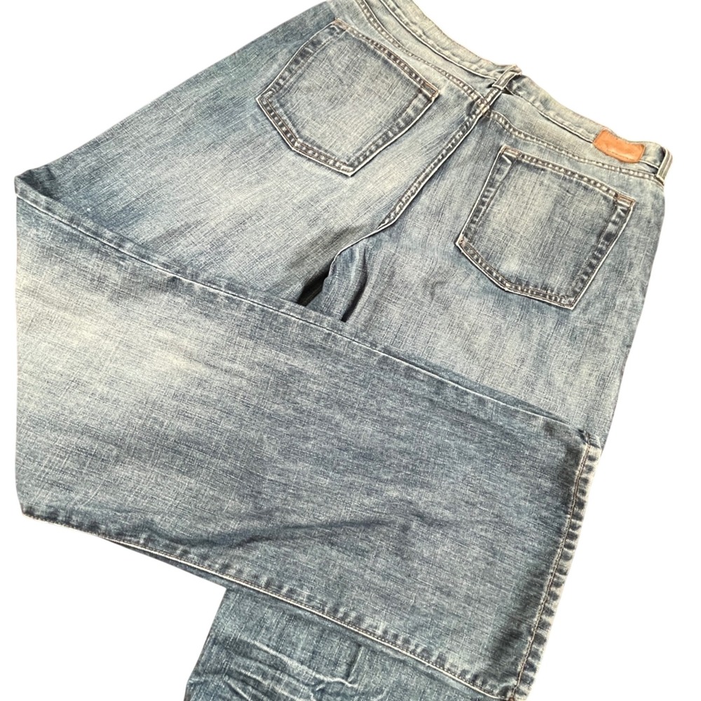 Gap Loose Fit Jeans Mens 36x33 Light Wash Blue Denim Wide Leg Relaxed Cotton GUC